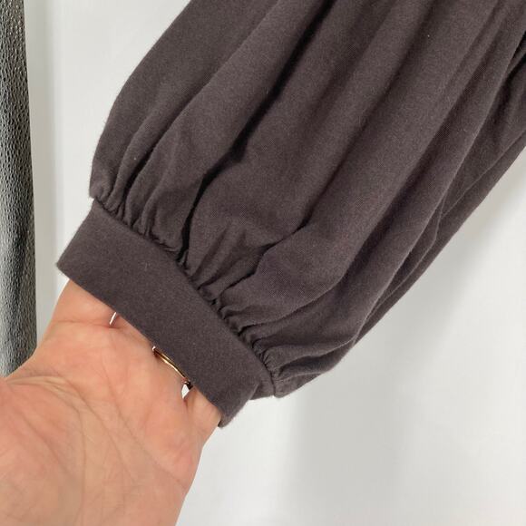 Mod Ref Casual Boxy Boho Puff Sleeve Charcoal Gray Women’s Oversized Small - Picture 3 of 7